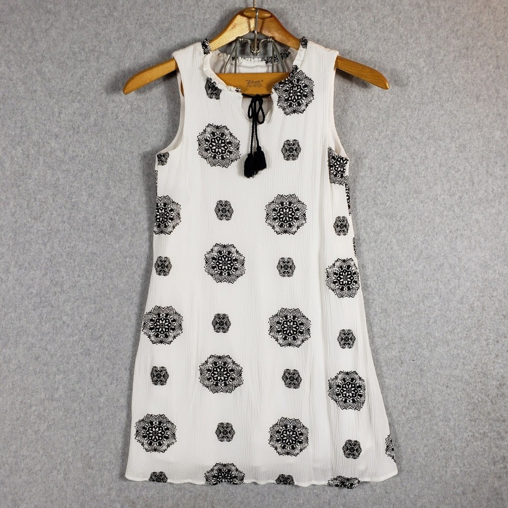 Vince Camuto Women's 14 White Embroidered Floral Sleeveless Blouse Keyhole‎ Back